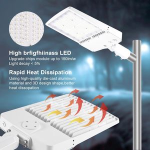 ไฟติดผนังบริเวณ42000LM-Waterproof IP54 5000K ไฟ LED ช่องใส่รองเท้าอลูมิเนียมตัวยึดแบบลื่น100-277V (ติด300W-Yoke) - Product Image 4