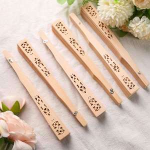 Abanicos de Mano de Madera Personalizados, Abanicos Rústicos Elegantes para Despedida de Soltera, Recuerdos de Boda en la Playa y de Verano - Product Image 4