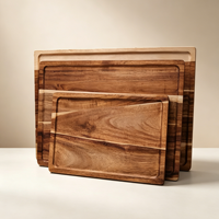 Planche à découper en bois d'acacia transfrontalière, épaisseur 1,5 cm, origine Chine, vente en gros, logo laser pour la maison et les restaurants