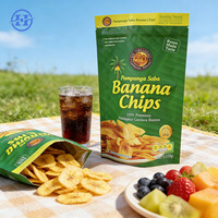 Sachets refermables pour chips de banane, film plastique alimentaire, sachet debout, emballage alimentaire