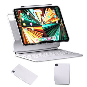 Étui <span class=keywords><strong>pour</strong></span> clavier magique avec support <span class=keywords><strong>pour</strong></span> stylet, connecteur intelligent, couverture noire, <span class=keywords><strong>pour</strong></span> <span class=keywords><strong>iPad</strong></span> <span class=keywords><strong>Air</strong></span> 10.9/Pro 11, pavé tactile sans fil, ultra fin, rétroéclairage RVB - Product Image 2