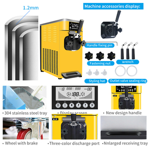 MK-18CT 18-20l/h nóng Bán máy làm kem mềm phổ biến nhất chi phí hiệu quả nhất thương mại Máy làm kem tại Trung Quốc - Product Image 5