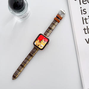 Wolltuch Leders ch laufe für Apple Watch Serie 10 9 8 7 6 5 4 <span class=keywords><strong>3</strong></span> 2 Ultra 49mm 41mm 45 mm44mm 40mm 38mm Damen Lady Strap Armband - Product Image 4