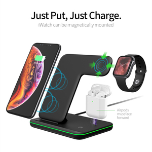 Cargador inalámbrico rápido 3 en 1 15W Soporte de <span class=keywords><strong>carga</strong></span> inalámbrica Certificado Qi Compatible <span class=keywords><strong>iPhone</strong></span> 12 <span class=keywords><strong>13</strong></span> 14 15 16 - Product Image 6