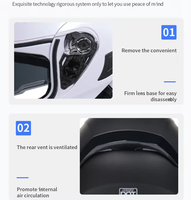 Casque de moto intégral personnalisé avec logo, casque de moto modulable à double visière relevable, vente en gros