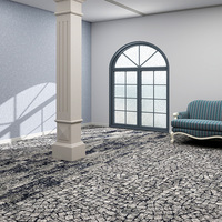 Dalles de moquette de bureau en PE/PU, personnalisées, en nylon, modernes, à poils épais, ignifuges, antidérapantes, adaptées aux animaux domestiques, pour hall d'hôtel et couloir