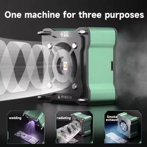 Kipas pendingin penyembuhan 2 in 1 dengan lampu LED untuk ponsel PCB perbaikan pengelasan cepat pemanasan pembuangan asap Exhausting Fan - Product Image 4