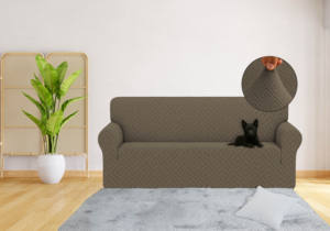 आधुनिक 3-सीट बर्गुंडी खिंचाव जैक्वार्ड एंटी-स्लिप सोफा कवर हाई-ग्रेड पॉलिएस्टर कपड़े फैशनेबल सुरक्षात्मक सजावट ठोस - Product Image 3