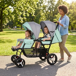 <span class=keywords><strong>Carrito</strong></span> Doble Ligero Plegable Fácil de Usar de Fábrica JXB, Puede Usarse Sentado o Acostado, con Bolsa para Mamá - Product Image 1