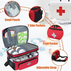 Custodia farmaceutica con custodia per il trasporto kit di pronto soccorso da viaggio e da riporre in casa - Product Image 2