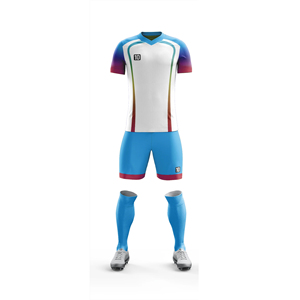 Nouvel arrivage : Ensemble de maillots de football unisexe légers, tenue de sport, maillots personnalisés avec logo imprimé, vente en gros OEM - Product Image 4