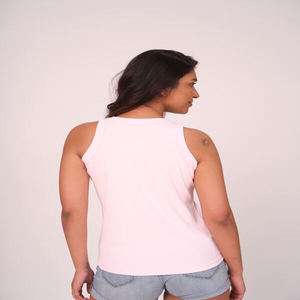 Camiseta sin Mangas Clásica de Algodón Suave para Mujer, Cuello Redondo Informal, Tirantes Anchos, Cómoda para Uso Diario en Verano - Product Image 6