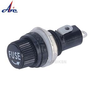 Tapa de tornillo conexión rápida tipo corto DC de tubo de vidrio de tipo de 5mm x 20mm eléctricos negro montaje en Panel fusible - Product Image 2