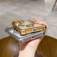 Samsung S26 Kılıfı Yeni Şeffaf Manyetik Standlı Koruyucu Telefon Kılıfı Samsung Galaxy S26 S25 S24 Ultra Plus Tutucu Kılıf