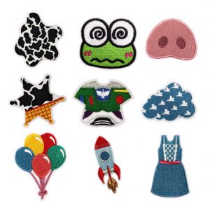Patch brodé thermocollant Kawaii motif grenouille, cochon, étoile de mer pour vêtements d'enfants, chapeaux et sacs - Product Image 1