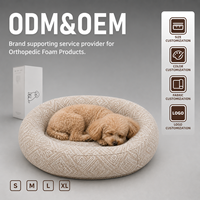 Premium Orthopädisches Memory-Schaum Quadratisches Hundebett Wasserdichter Bezug Langlebiges Design für Importeure Großhändler Tierbedarfs-Einzelhändler