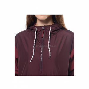 2026 Lightweight Nylon Anorak Bulk Wholesale Custom Hooded Windbreakers Jackets Coat Embroidery Stripe <b>Letter</b> Print Decorations - Product Image 1