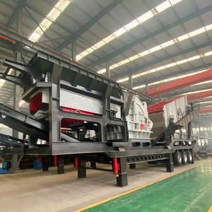 Installation mobile de concassage et de criblage pour carrières, usine de traitement d'agrégats miniers, concasseur à percussion sur pneus - Product Image 2