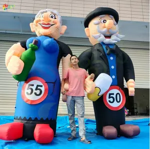 BOYAN New Design Full Printing Inflatable Abraham Cartoon For Advertising