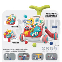 Nouveauté, trotteur multifonctionnel anti-renversement, poussette éducative, jouet pliant, musique pour les tout-petits, fonction de sécurité