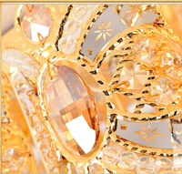 Plafonnier en cristal de luxe moderne rond LED IP65 Plafonnier pour la décoration de salon de villa