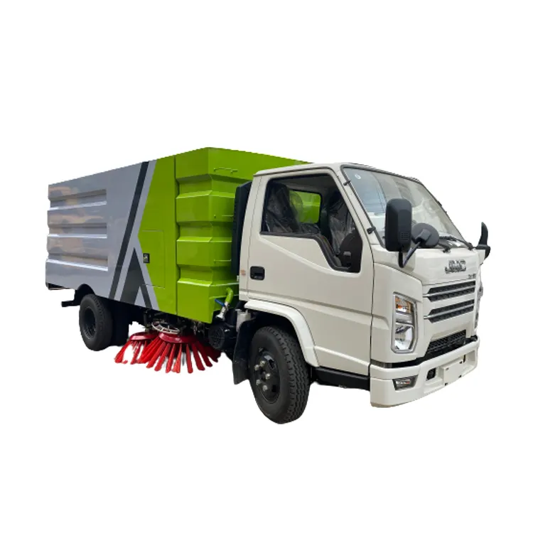 Yol süpürme yıkama kamyonu JMC küçük boyutu pist sokak temizleme 5500 litre yol süpürme yıkama kamyonu