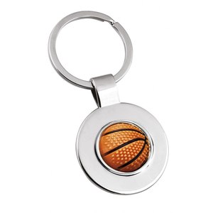 Porte-clés de basket-ball avec design en métal lisse au dos pour les fans de sport - Product Image 1