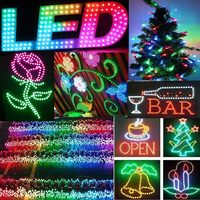 WS281 IP68 lampu String modul piksel LED iklan warna RGB penuh dapat disesuaikan lampu DC 5V 12mm kinerja tinggi