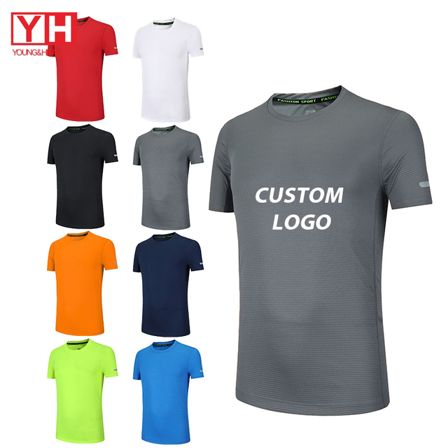 Wholesale Custom Sublimation Blanks T Shirt Polyester Quick Dry Tshirt With Logo High Quality Sports Printed T Shirt Men