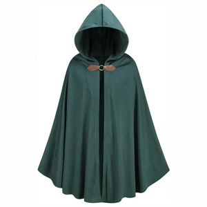 Capa Medieval <span class=keywords><strong>Verde</strong></span> Bosque con Capucha y Cierre de Hebilla, Capa de Cosplay de El Señor de los Anillos para Adultos, Halloween - Product Image 1