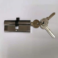 Cylindre de serrure de porte profil européen en laiton, cylindres de serrure d'urgence à ouverture des deux côtés, cylindre de serrure de porte et clé