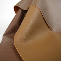 1.2mm d'épaisseur grand motif de litchi en cuir PU doux pour la peau support en fourrure Texture mate pour sacs canapés ceinture décorative élastique