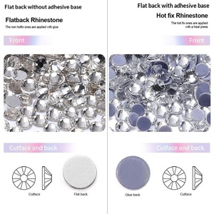 Strass ronds en verre à dos plat de la série fluorescente en gros pour la fabrication de bijoux DIY - Product Image 5