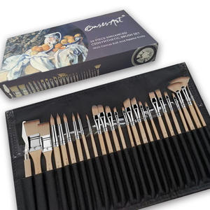 Ensemble <span class=keywords><strong>de</strong></span> pinceaux à huile <span class=keywords><strong>Paul</strong></span> Cézanne, 25 pièces, poils mélangés colorés, manches en bois, 0,4 kg, sac en <span class=keywords><strong>toile</strong></span>, boîte cadeau - Product Image 5