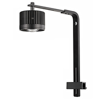Lampe d'aquarium 28W ultra-mince à haute reproduction des couleurs, avec double ventilateur de refroidissement et lentille bombée, pour la croissance des plantes