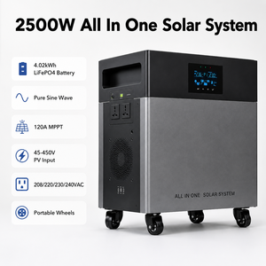 Système d'énergie solaire portable tout-en-un 300W 500W 1200W 2500W avec batterie LiFePO4 et panneau solaire pliable - Product Image 5