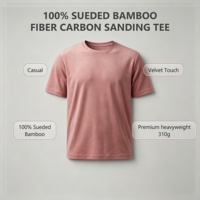 Camiseta de Fibra de Bambú con Acabado de Carbono, 100% Bambú Suave, Logotipo Personalizado, Venta al Por Mayor, Ecológica y Transpirable