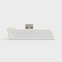 Bureau de réception classique en marbre à surface solide éclairé par LED, finition brillante blanche