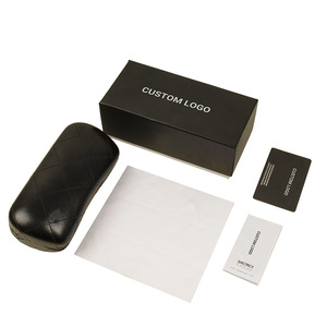 Estuche de <span class=keywords><strong>Gafas</strong></span> de Cuero de Primera Calidad de Marca Famosa, Caja de Papel con Logotipo Personalizado, Paño de Limpieza para <span class=keywords><strong>Gafas</strong></span>, Juego de Empaque para Lentes - Product Image 6