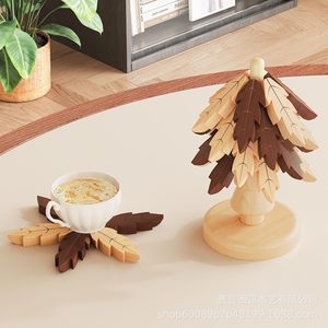 Salvamanteles de madera maciza con forma de árbol, aislante del calor, decoración de escritorio, salvamanteles para mesa del hogar, salvamanteles para ollas, forma irregular - Product Image 2