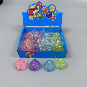 Soft Squishy Glitter Filled Anxiety Relief <b>Toy</b> Non-Toxic Sensory Play Stretchy Slow Rising Gag Gift Poop Stress Ball for <b>Desk</b> - Product Image 4