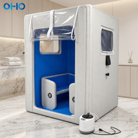 Sauna gonflable OHO pour 2 à 4 personnes, tente de sauna portable, structure Drop Stitch DWF, sauna complet avec générateur de vapeur
