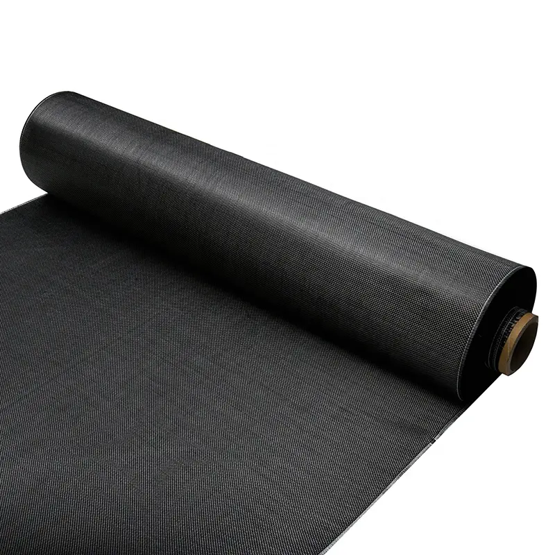 Un tessuto in fibra di carbonio A trama semplice 3k 1m largo 210g