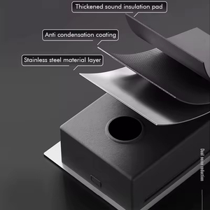 Robinet d'évier de cuisine multifonction fait à la main en acier inoxydable 304 avec cascade noire moderne NANO poli - Product Image 4
