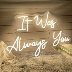 Luci al Neon in Acrilico Personalizzabili 'Sempre Saresti Tu' LED Dimmerabili Classificate IP67 Regalo Romantico per Anniversario di Matrimonio per Lui e Lei - Product Image 6