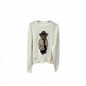 Suéter de punto de manga larga para mujer, 100% algodón, antipilling, con logo frontal de dibujos animados, estilo casual y versátil, Colección Otoño 2026 - Product Image 3