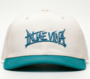 Casquette de golf 5 panneaux bicolore en sergé de coton avec logo personnalisé – Bleu - Product Image 1