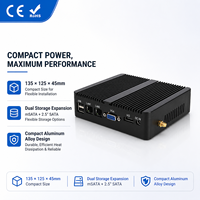 Mini PC Industrial sin Ventilador con RS232 RS485, Almacenamiento Dual MSATA SATA, Diseño de Amplio Rango de Temperatura para Sistemas Integrados