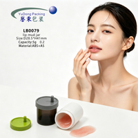 Pot cosmétique transparent en ABS/AS pour baume à lèvres 5g, personnalisable avec votre marque, format voyage, mini-contenant pour crème de maquillage