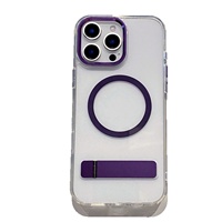 Étui magnétique transparent en TPU PC pour iPhone 16 Pro Max, étui de téléphone transparent de luxe antichoc pour iPhone 16 Pro Max A-2618